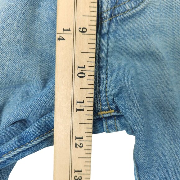 Levis 501 Button Fly Jeans Mens 32 x 30 Straight Leg Light Wash Denim Mid Rise - Picture 14 of 15